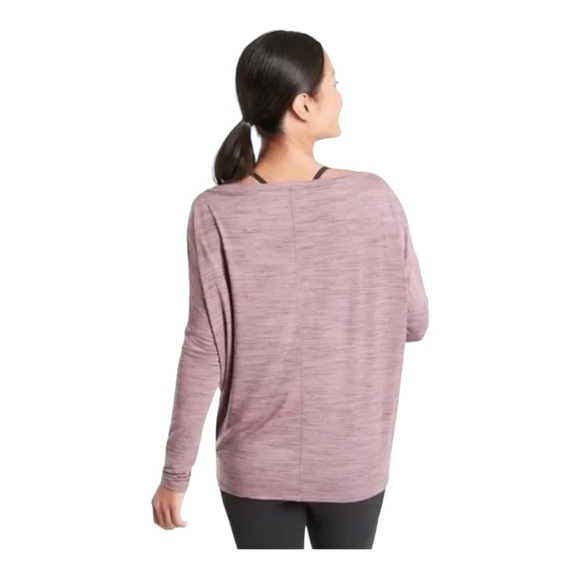 ATHLETA Flow Essence Spacedye M/C Pullover Athletic Top MEDIUM - Picture 2 of 9